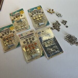 Snap Fasteners with Attaching Tool 6 sets—includes 5 Packages Plus Loose